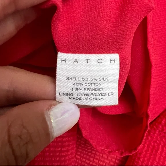 Hatch The Slouch Dress in Punch, Silk Blend - Picture 6 of 12